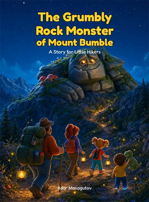 The Grumbly Rock Monster of Mount Bumble — children's book cover
