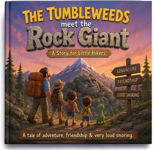 The Tumbleweeds Meet the Rock Giant — personalized children's book cover