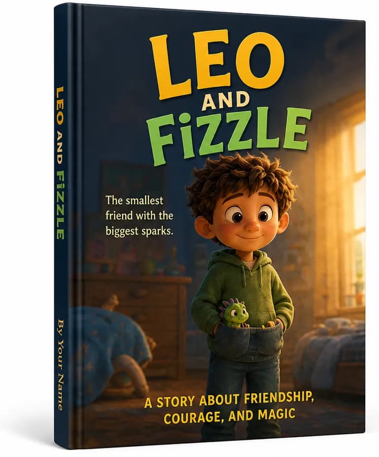 Leo and Fizzle — personalized children's book cover