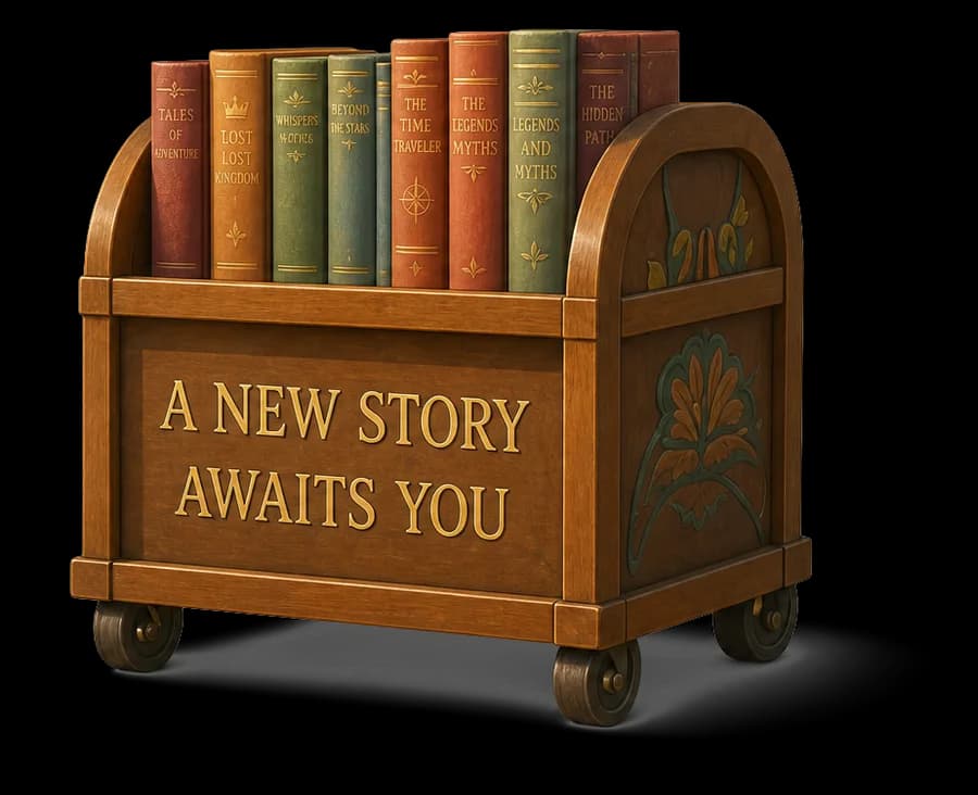 A cart full of personalized storybooks
